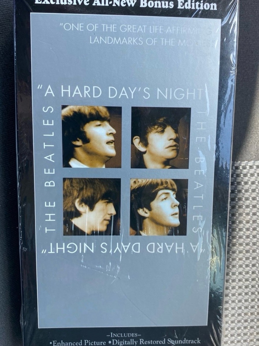 The Beatles "A Hard Day's Night" VHS – Black & Gray Cover